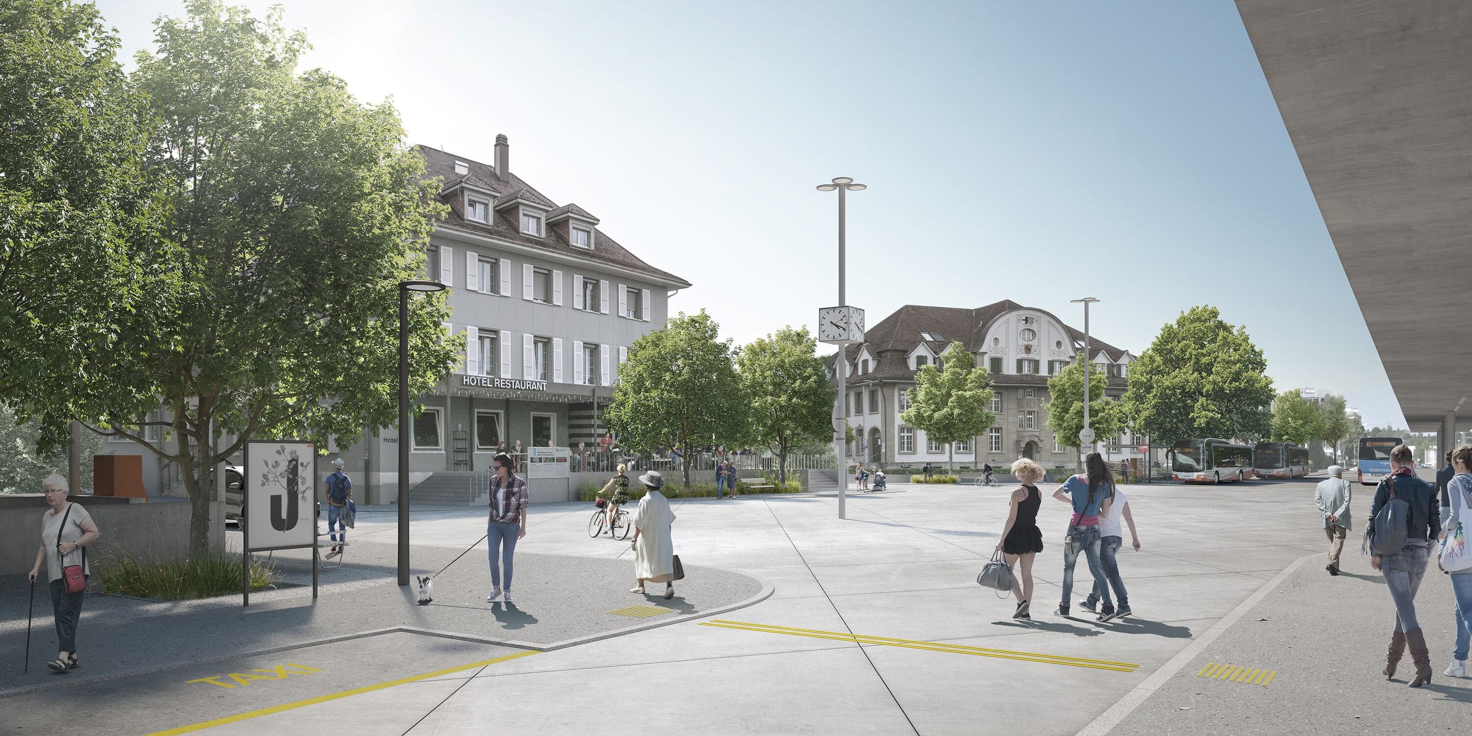 Langenthal Mitte – Visualisierung Infrastrukturprojekt Bahnhofplatz Süd